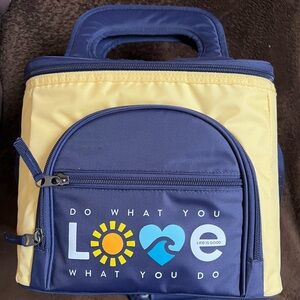 NWT LIFE IS GOOD 16 Can Cooler w/ Handles, Padded Shoulder Strap & 2 Zip Pouches